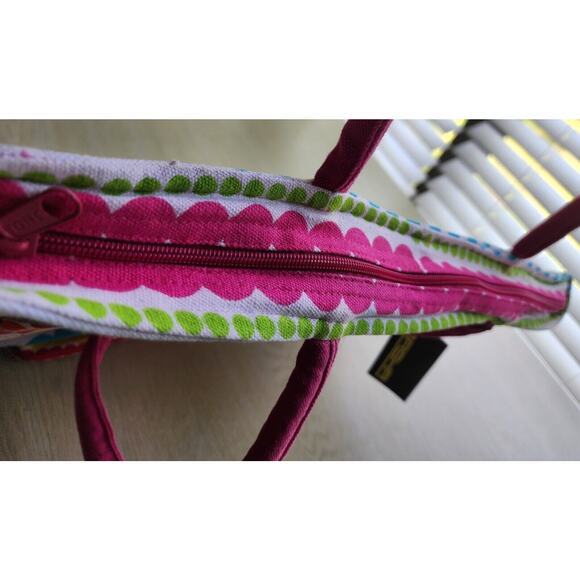 TOTE-NEWPORT NEWS-Bright Colors-Sequins-Beads-Beach-Carry On - Picture 7 of 16